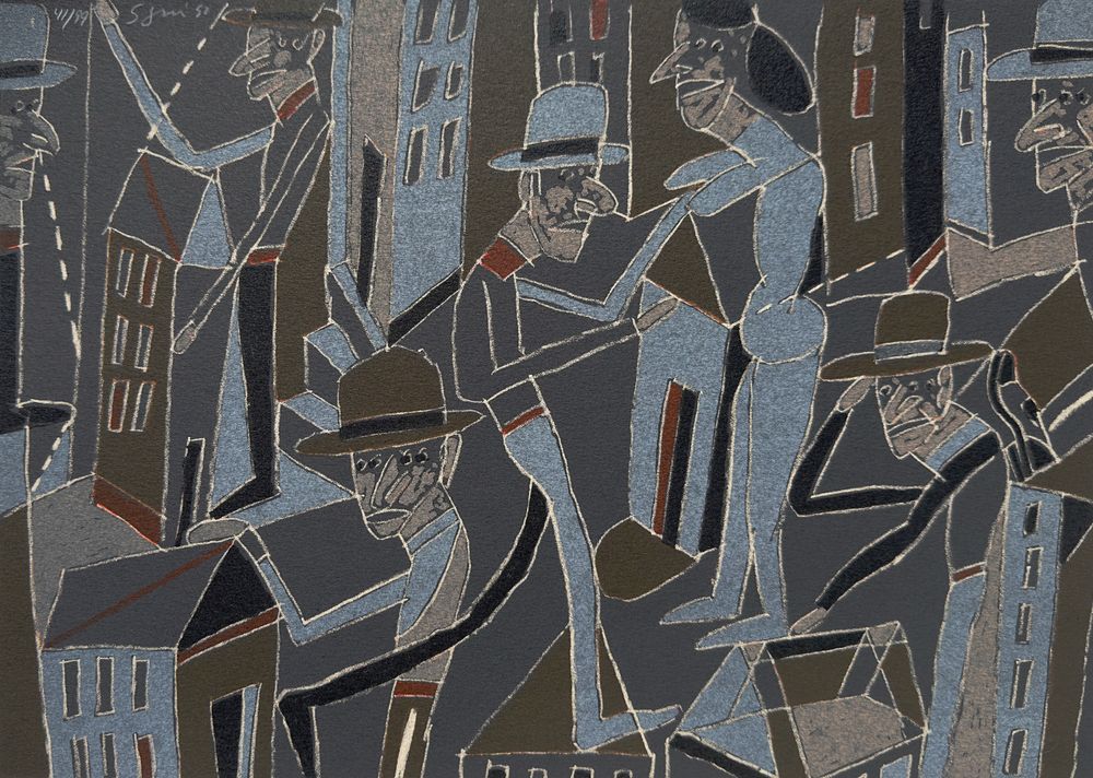 Le froid bleu des contre-nuits (7 lithographies) - Texte Gilbert Lascault — vue 4