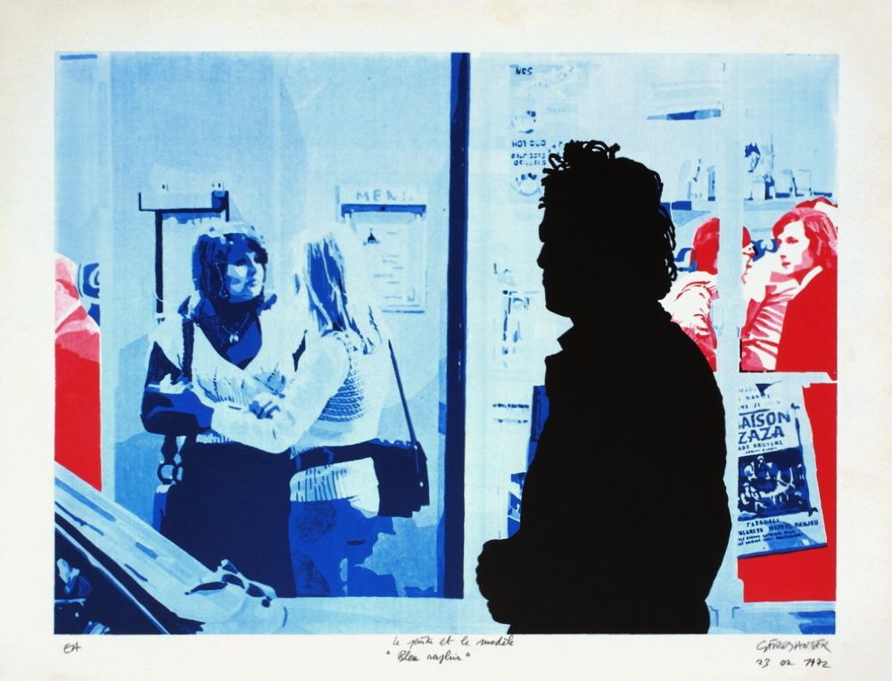 Peintre et modèle : bleu saphir