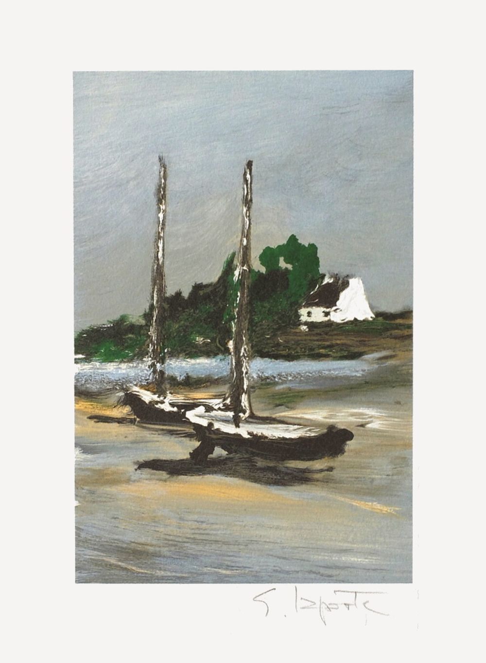 Deux voiliers échoués