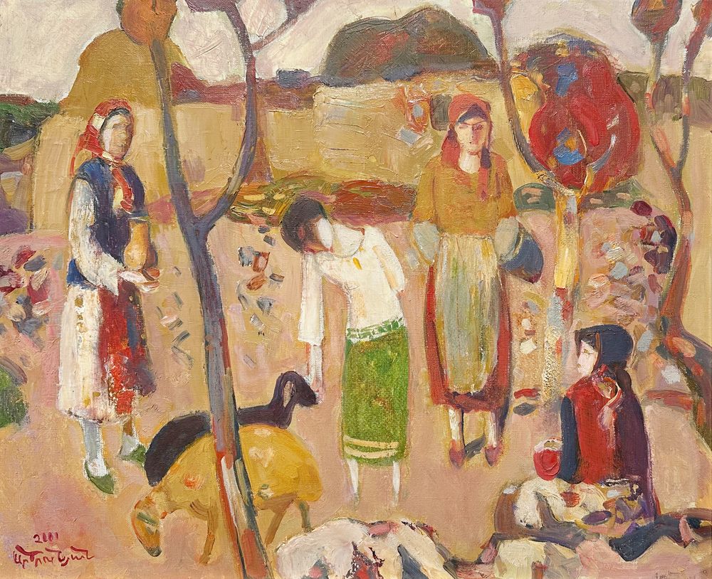 Scène villageoise