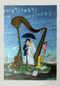 Les mariés sous le parapluie