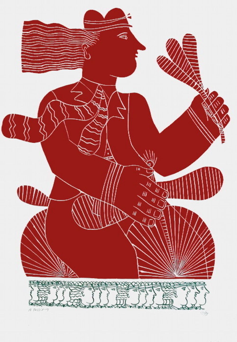 Cycliste au bouquet