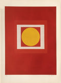 Cercle et carré (fond rouge)