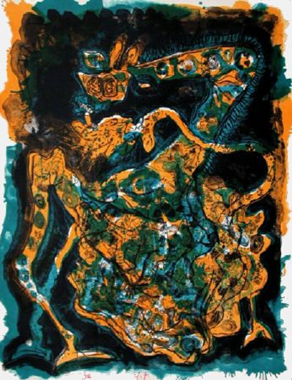 Blaugelbe Giraffe