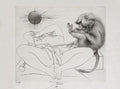 Jeune fille au singe