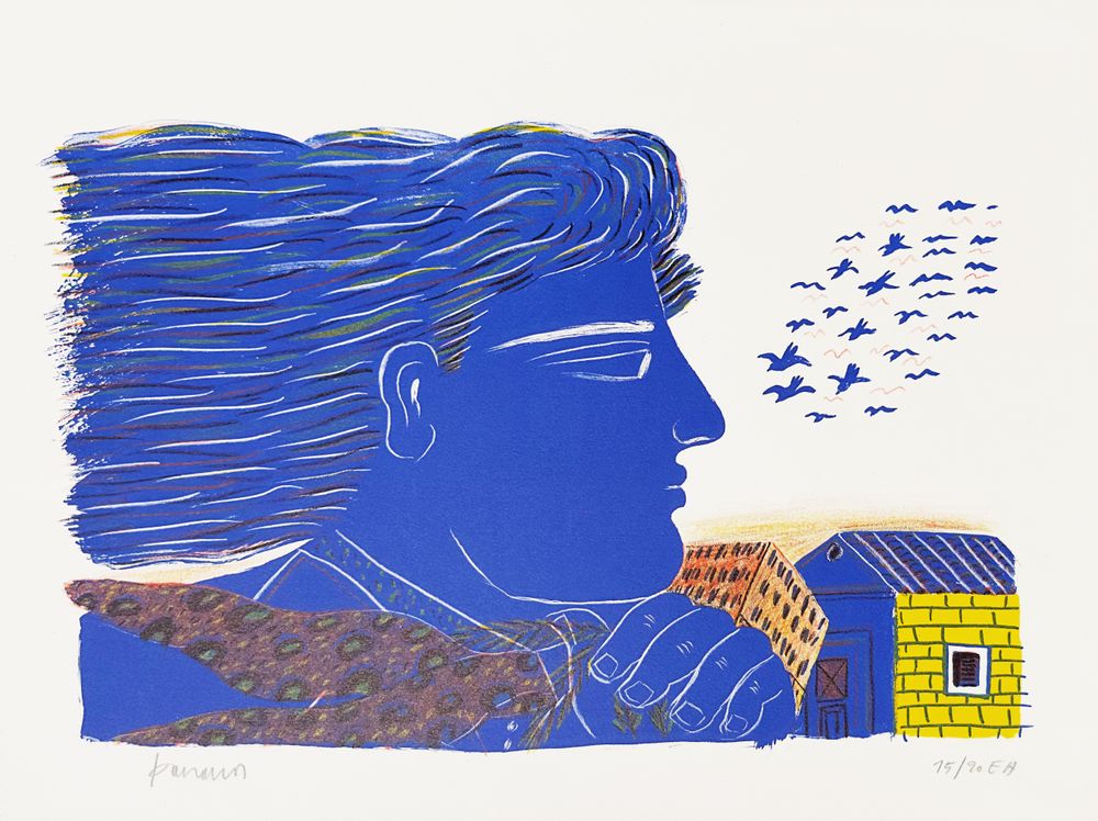 Profil bleu à la myrte