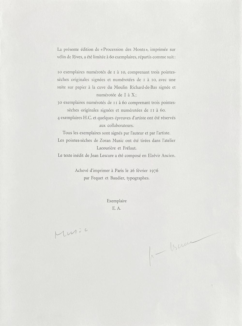 Porcession des Monts (with 3 etchings) — vue 4