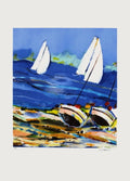 Barques et voiles blanches
