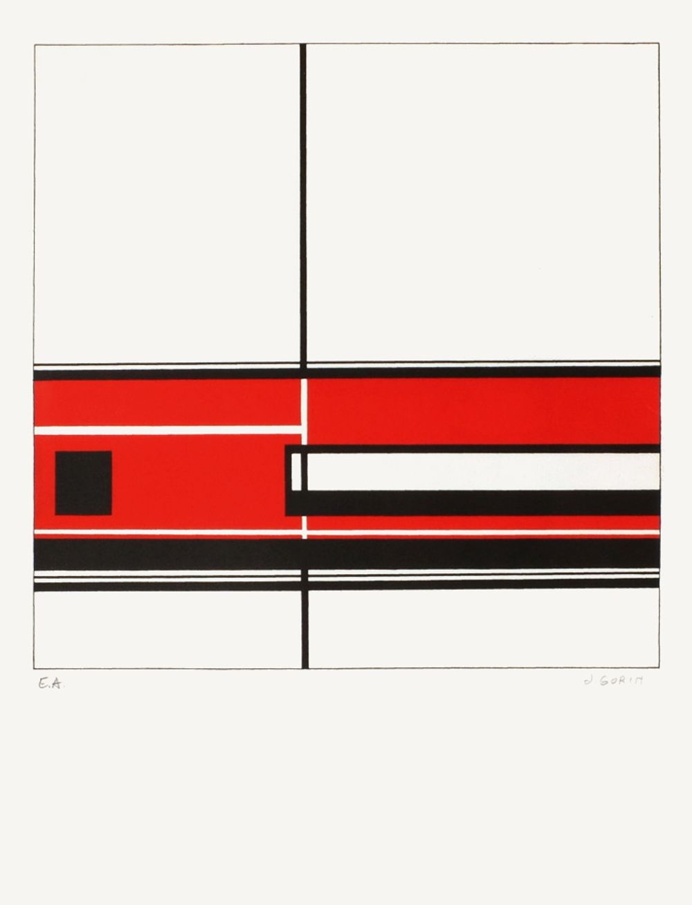 Composition rouge et noire