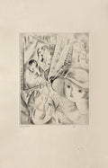 La leçon à la fenêtre (le muguet)