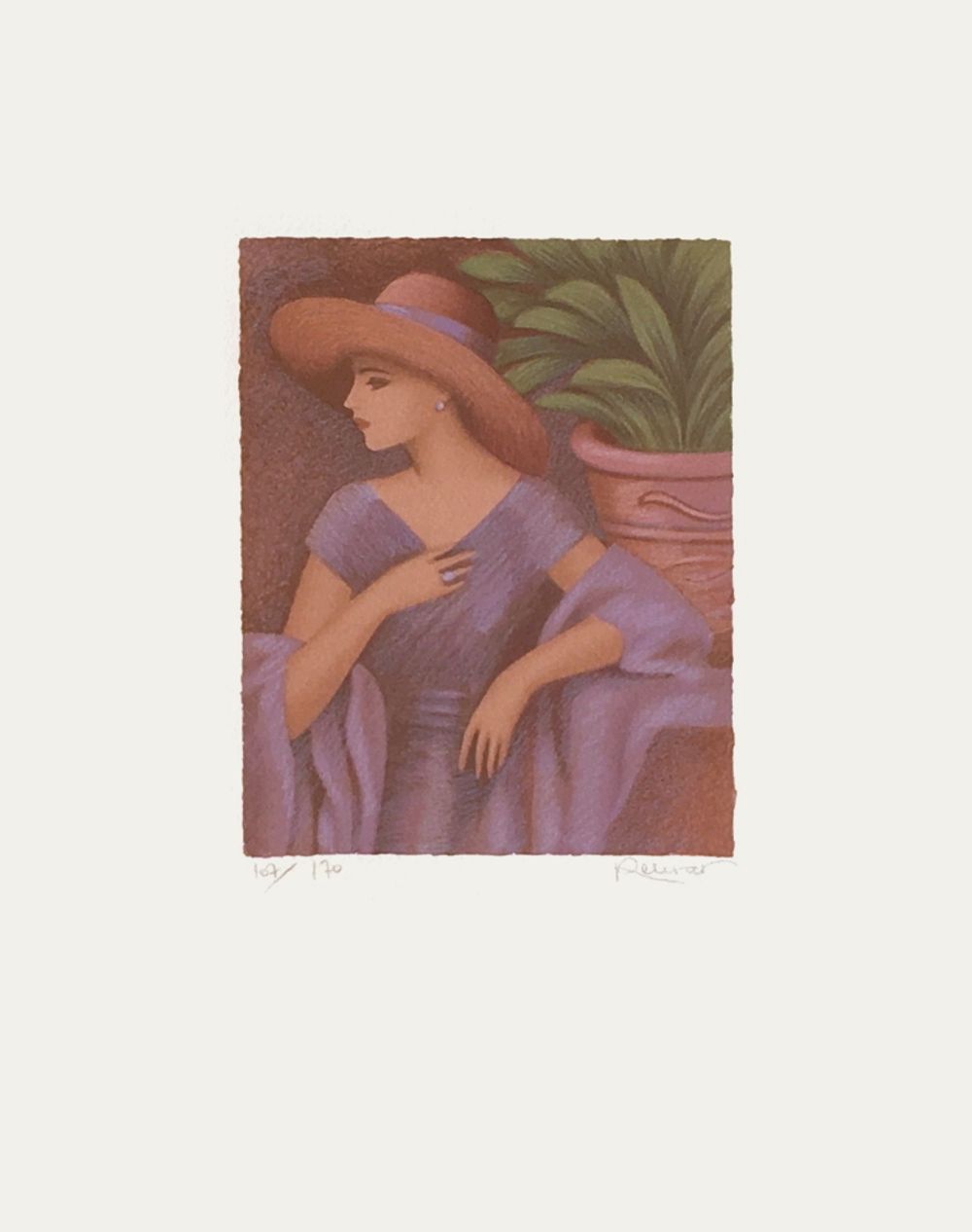 Femme à la robe violette