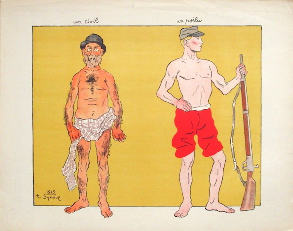 Un civil - un poilu