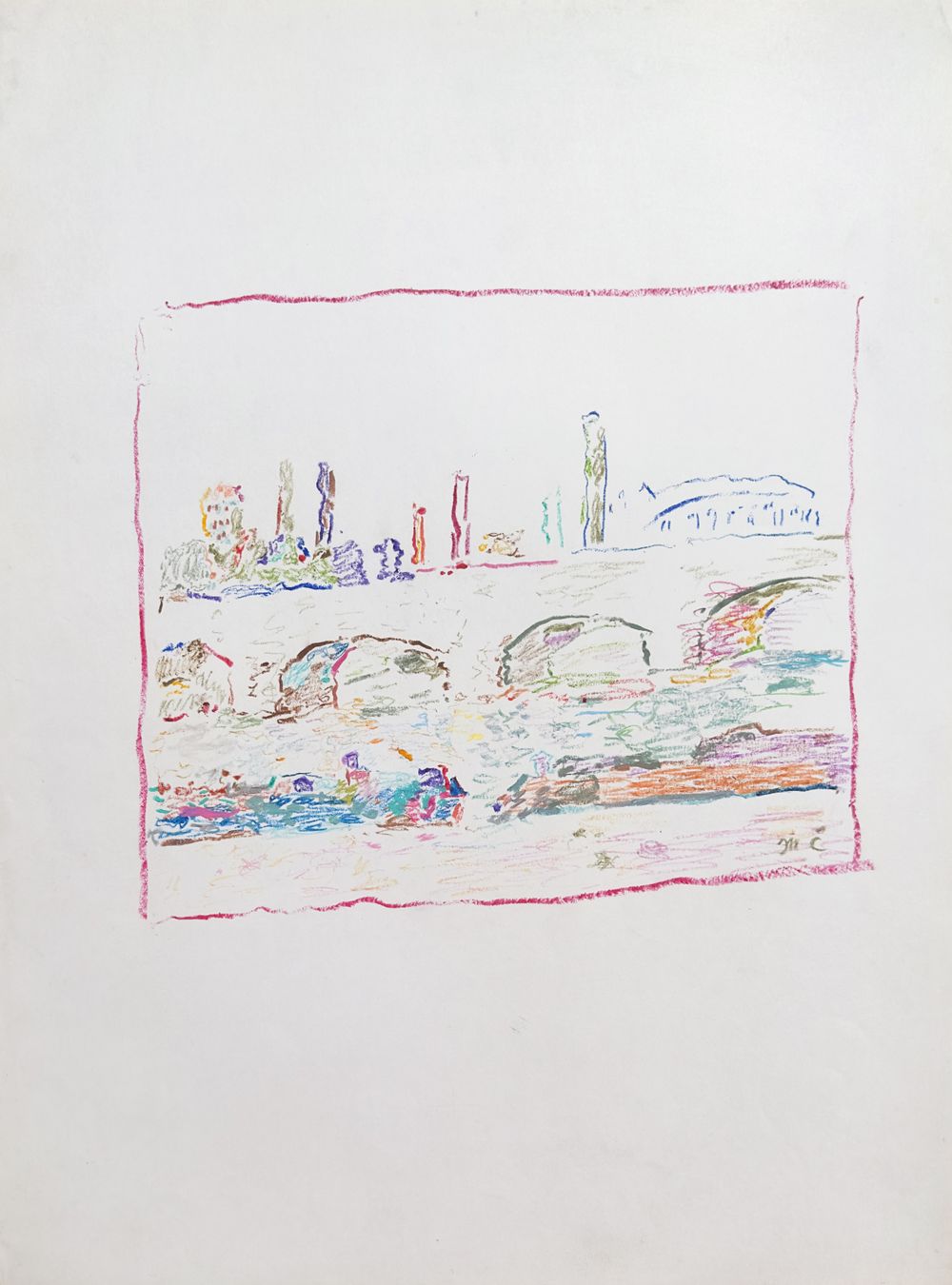 Paris, les quais de la Seine (pastel)