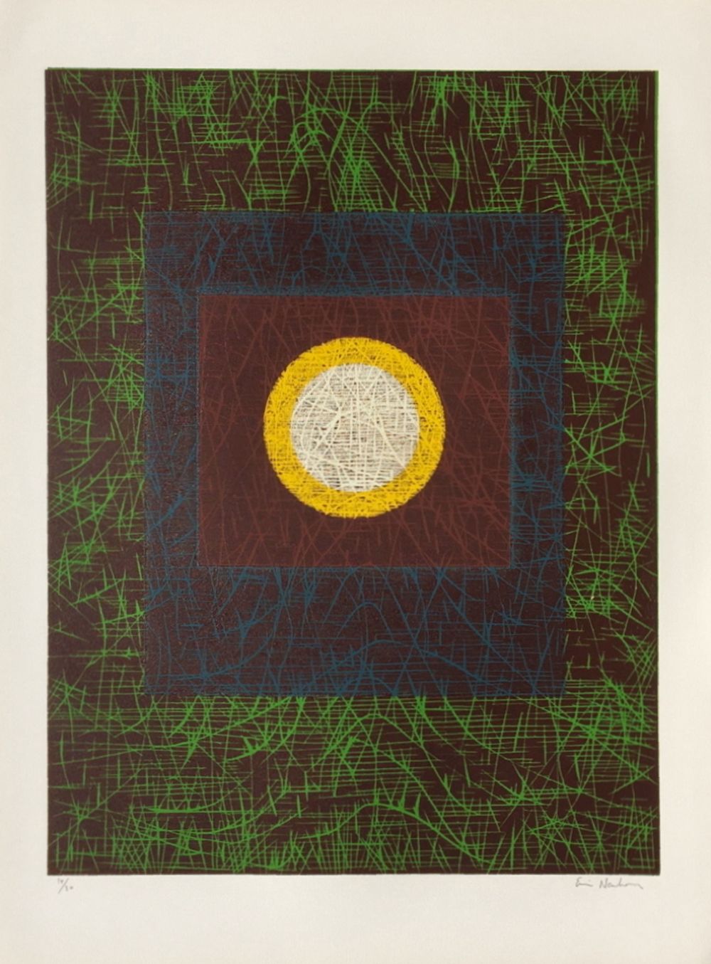 Cercle et carré (fond brun)