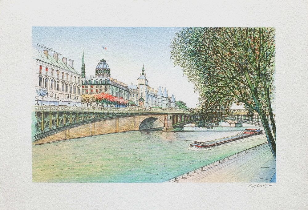 Paris, la Seine et la Conciergerie