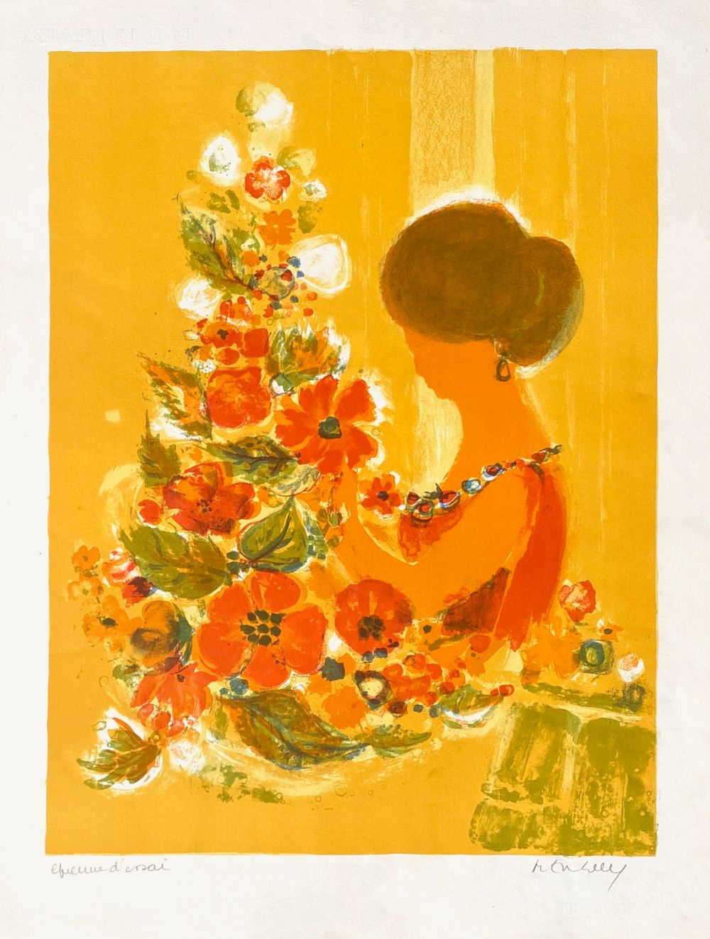 1968 - Femme composant un bouquet I