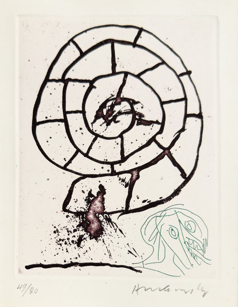 Carré blanc - Texte de Joyce Mansour (5 gravures signées)