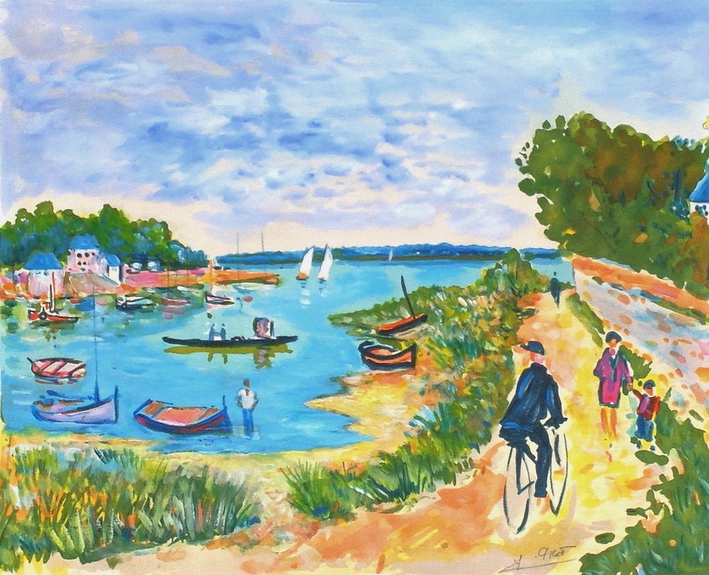 West Coast - Cycliste au bord de l'eau