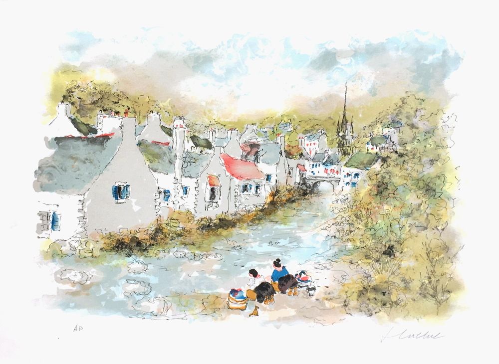 Lavandières en Bretagne à Pont-Aven