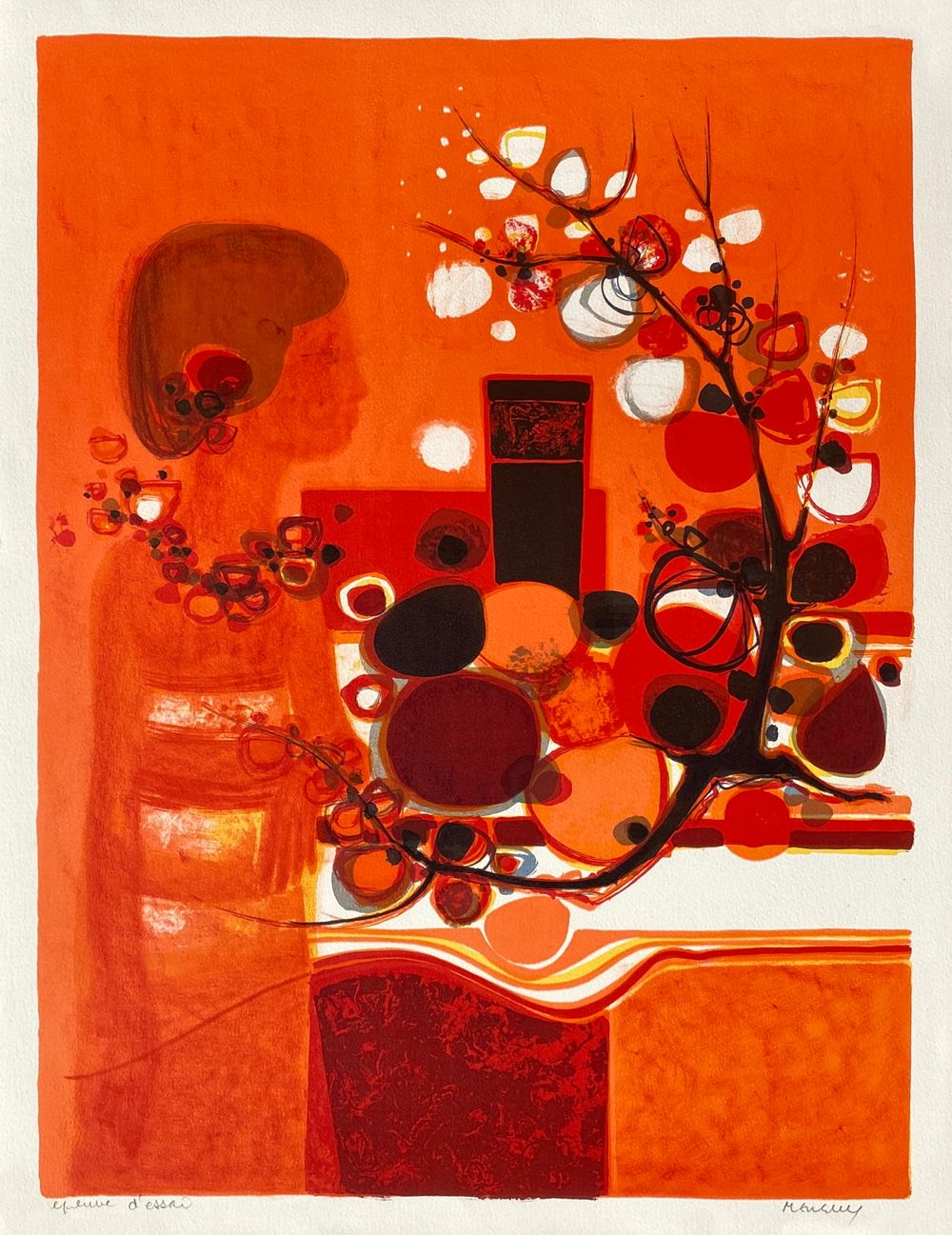1971 - Femme à la branche fleurie
