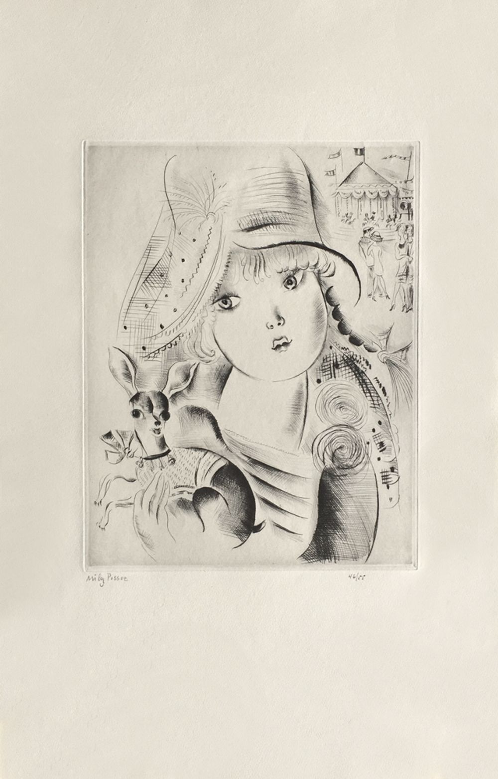 Jeune fille à la levrette
