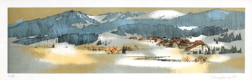 Village sous la neige