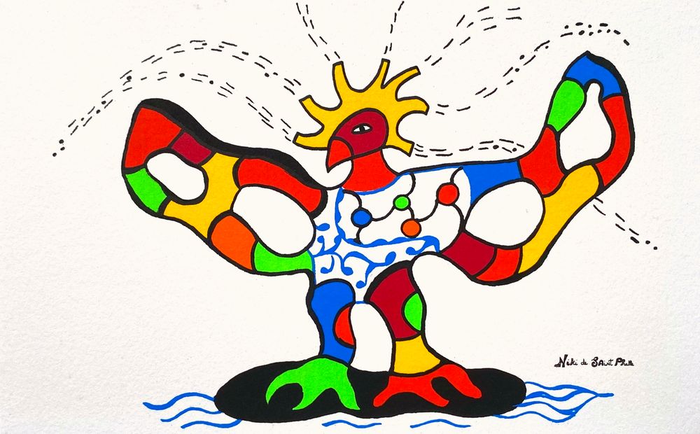 Oiseau de feu blanc