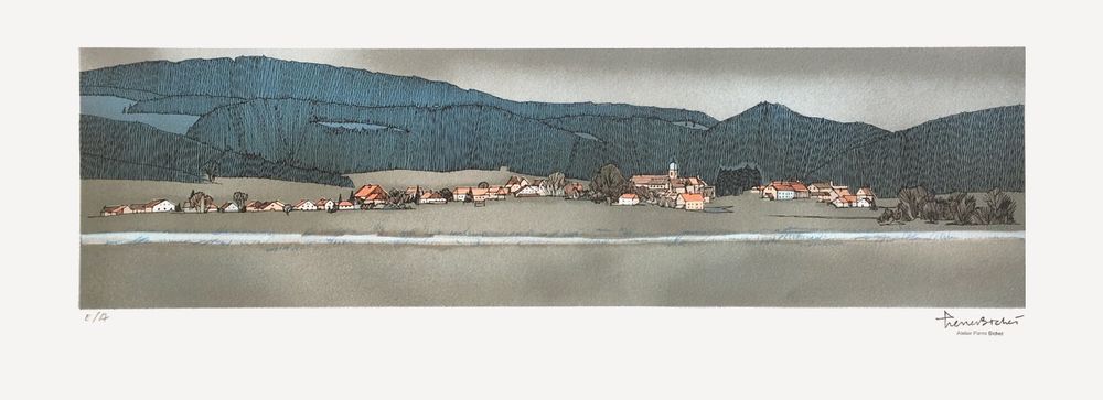 Orage sur le village