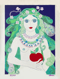 Femme aux cheveux verts