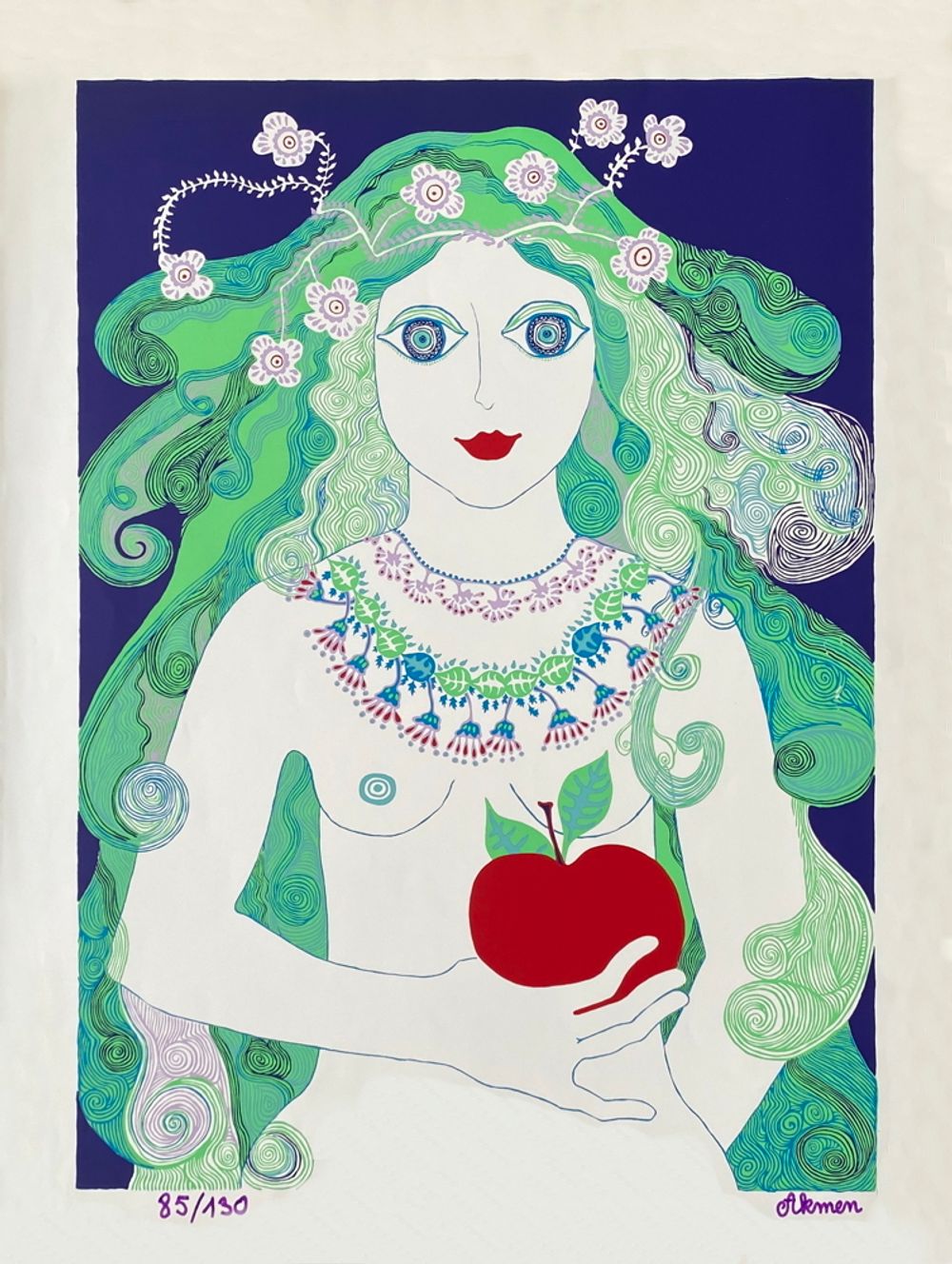 Femme aux cheveux verts