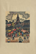 L'église Sainte Catherine et le marché de Honfleur