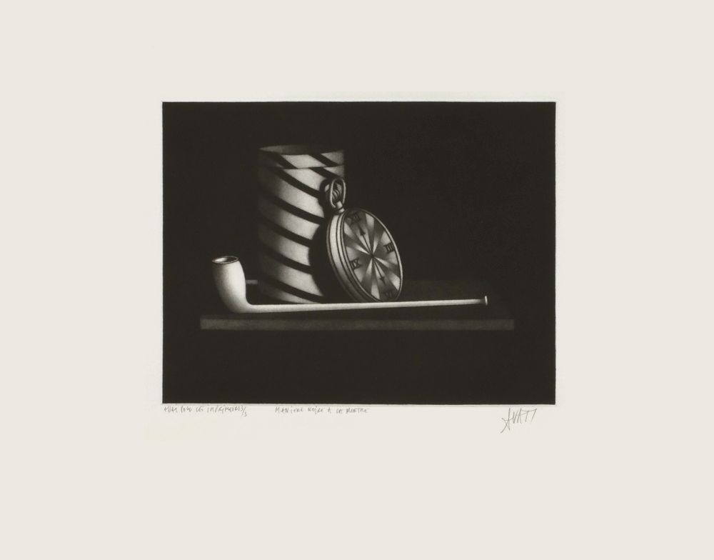 Manière noire à la montre