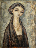 Jeune femme au médaillon