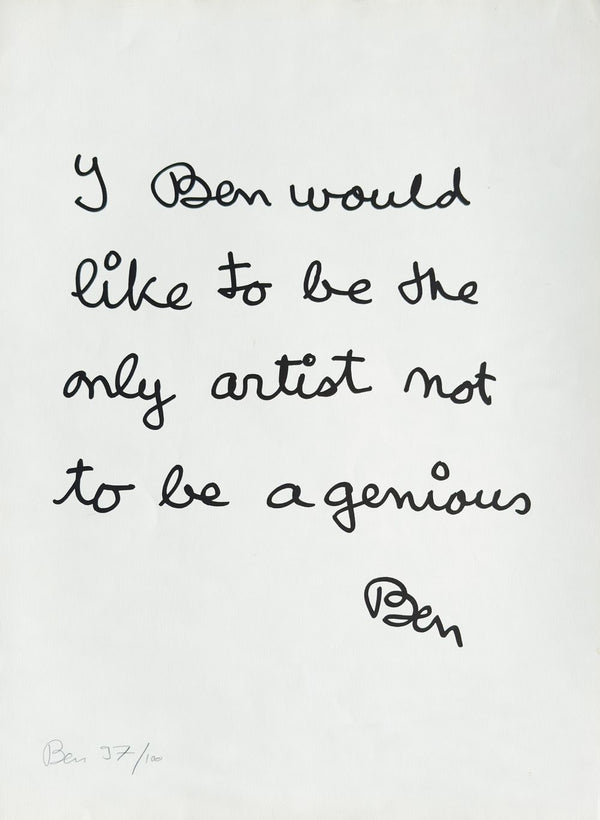 (Ben Vautier) BEN