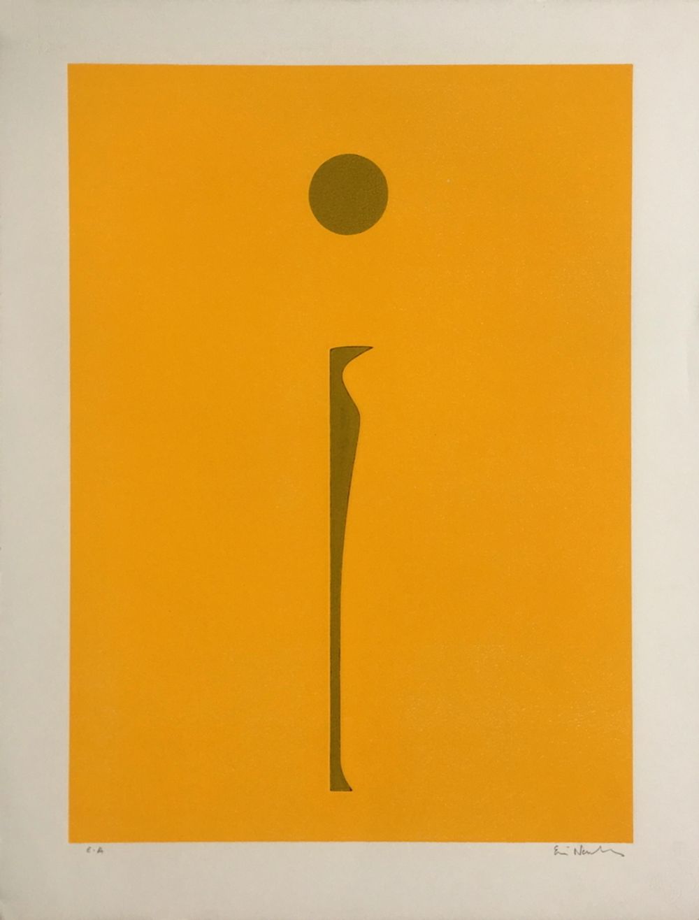 Point noir fond jaune