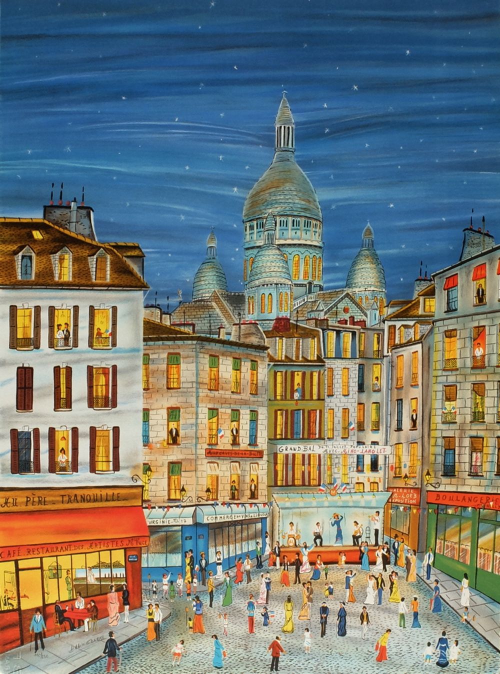 Bastille day in Montmartre