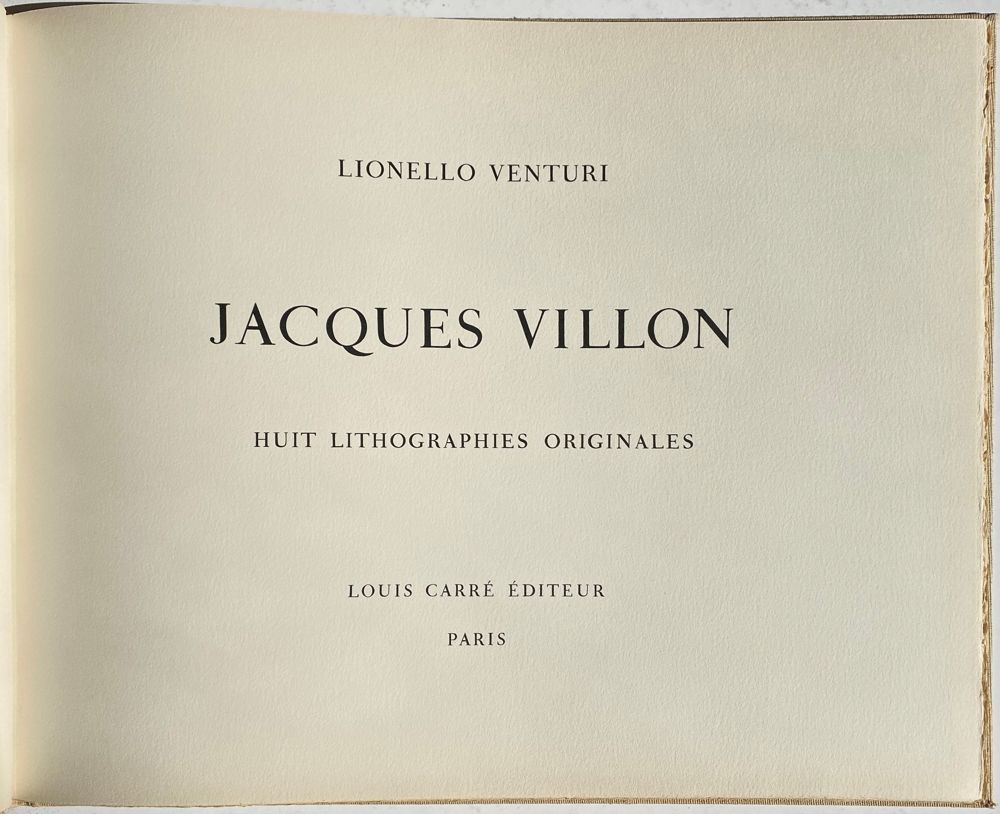 Jacques Villon / Lionello Venturi (portfolio of 8) — vue 2
