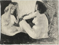 La flûte double - Deux femmes nues