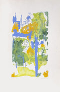 Paysage au tronc bleu