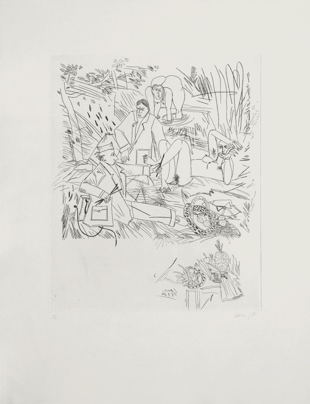 Petit déjeuner sur l'herbe (1er état)