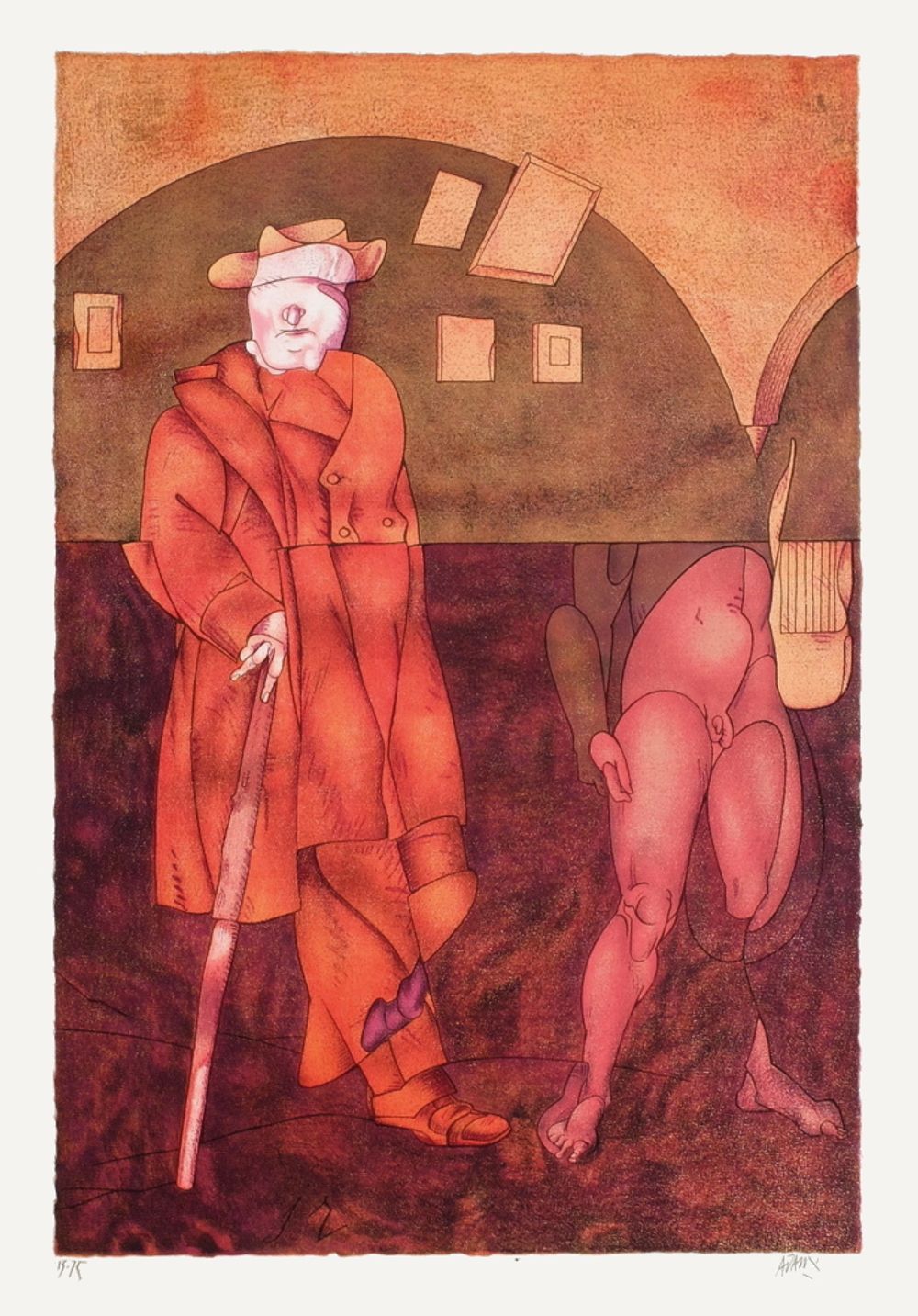 Chiron enseignant la lyre à Achille