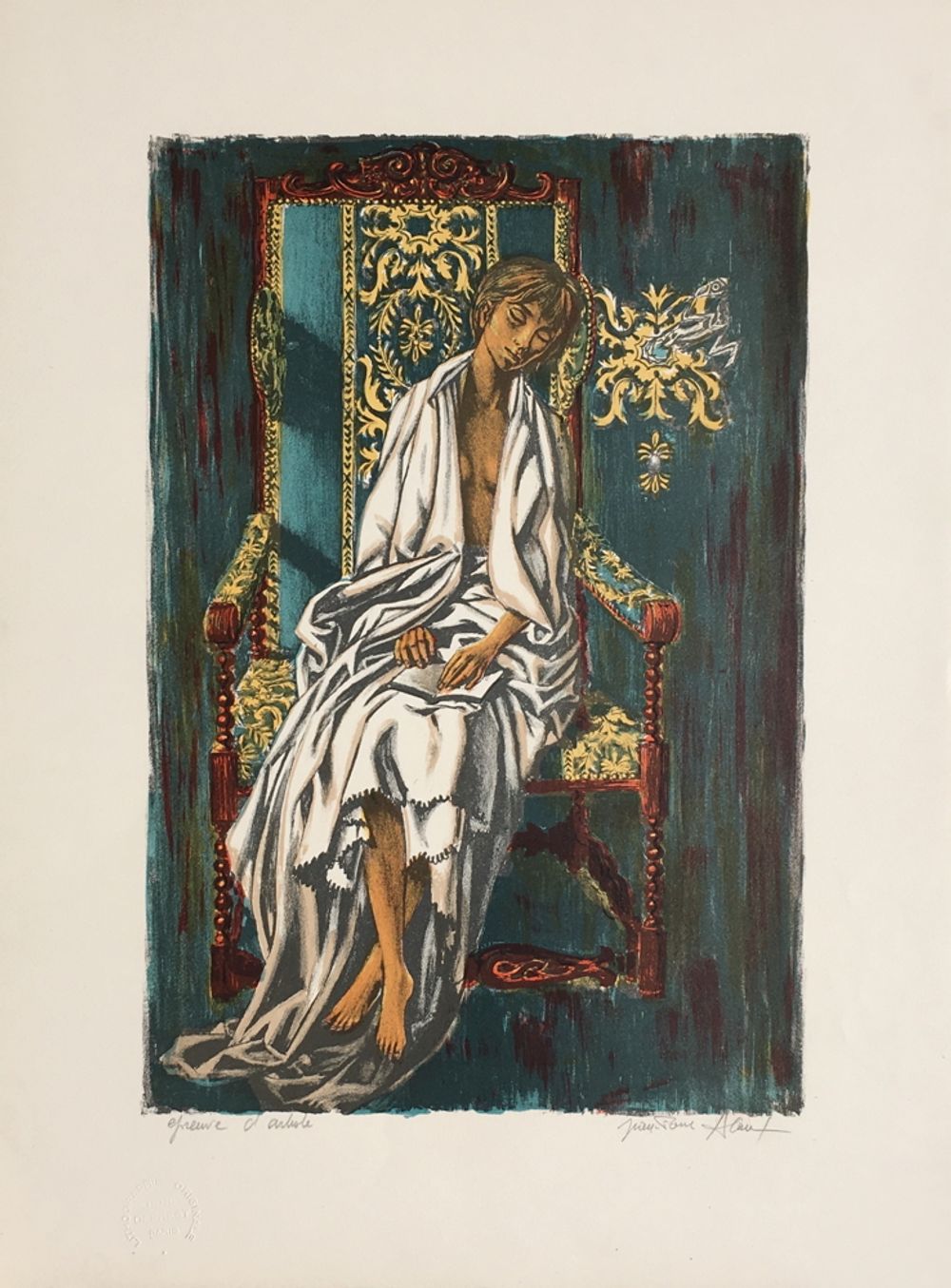 Femme au peignoir