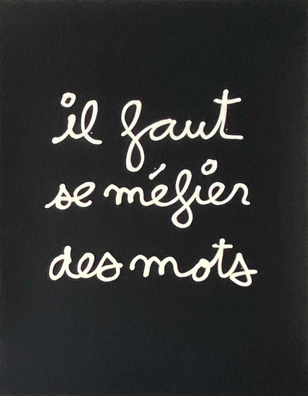 Il faut se méfier des mots