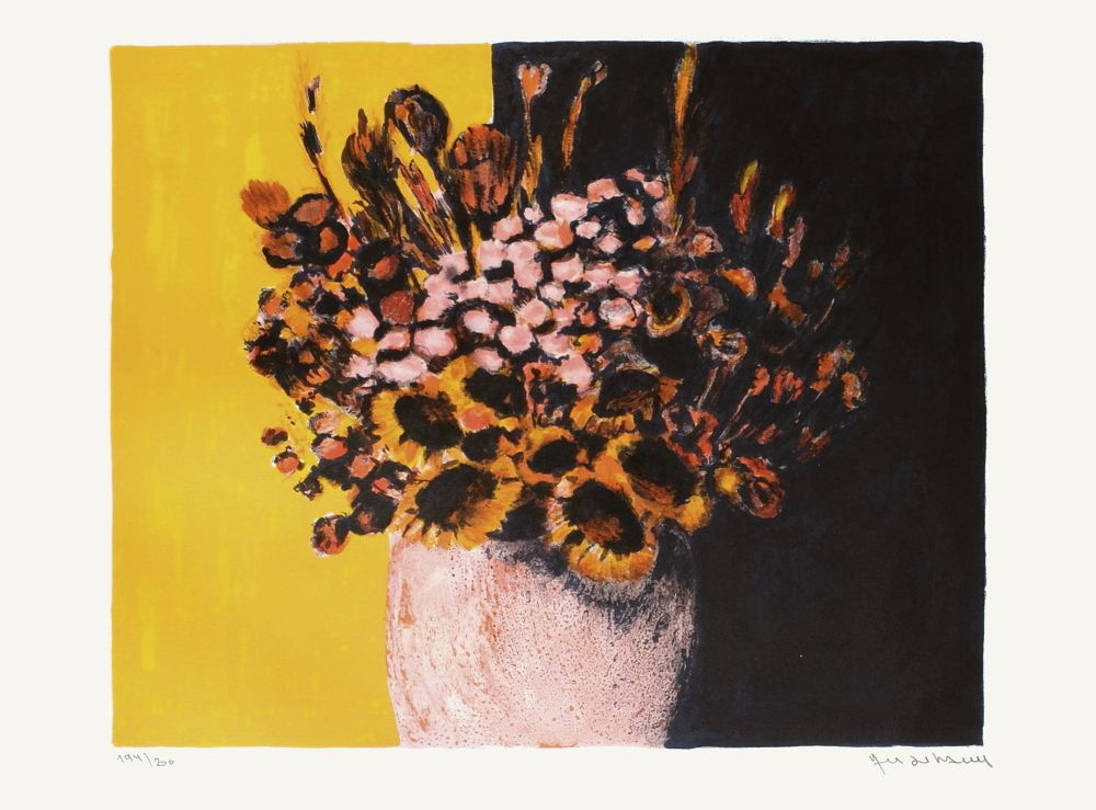 Bouquet noir et jaune