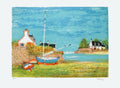 Voilier à marée basse en Bretagne