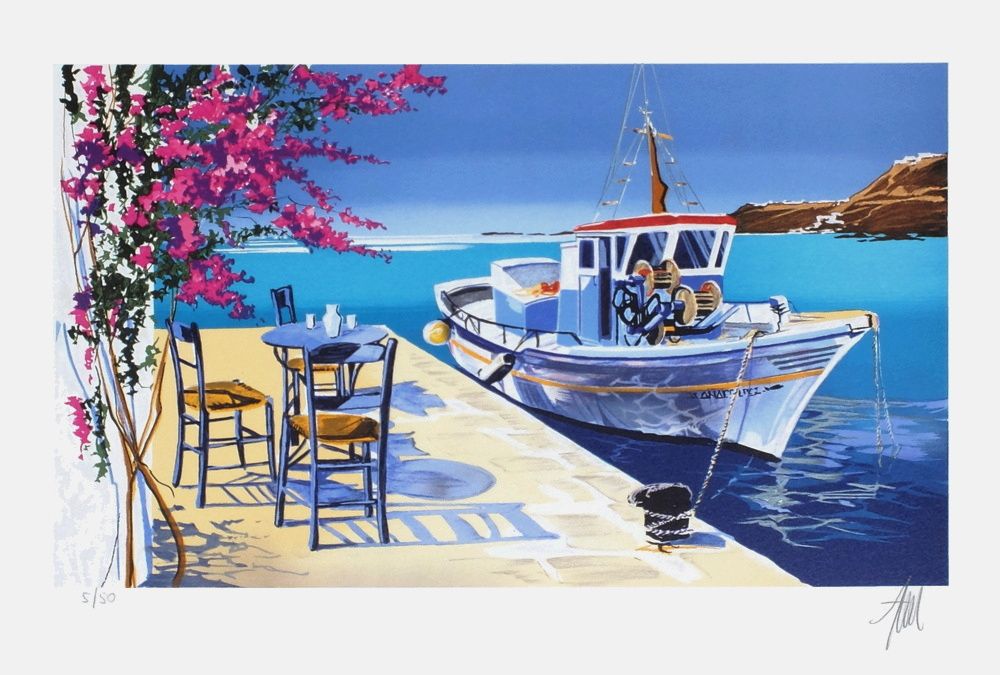 Grèce - chalutier à quai