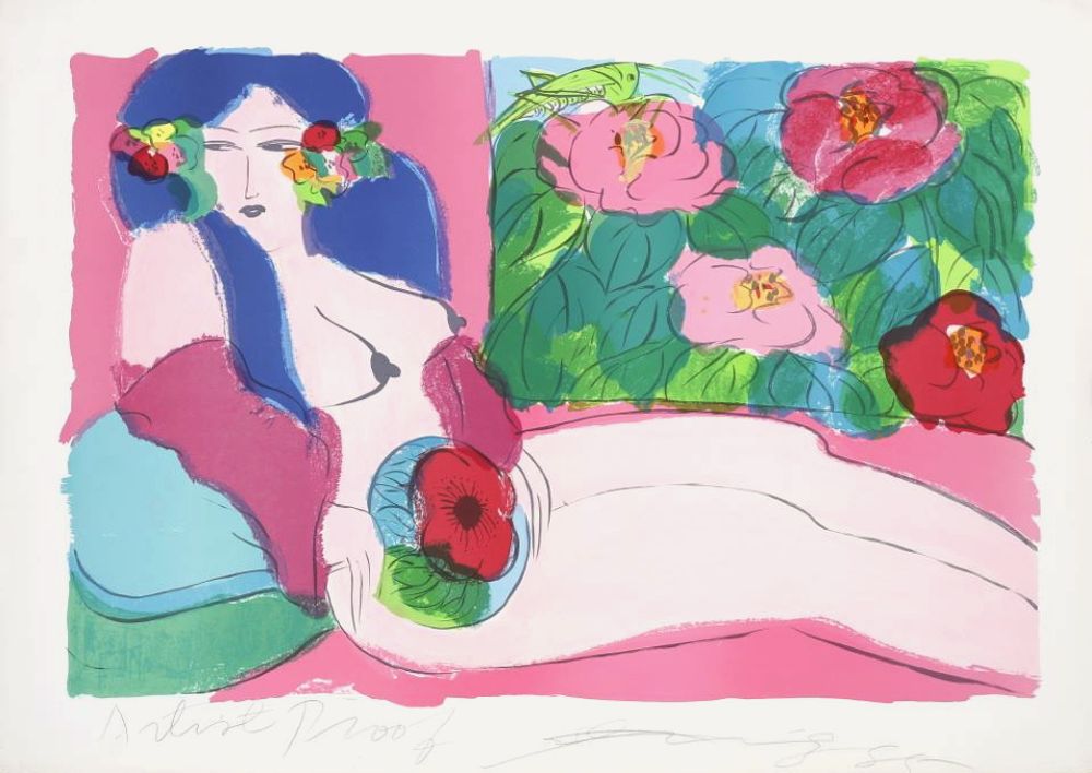 Dame au bouquet