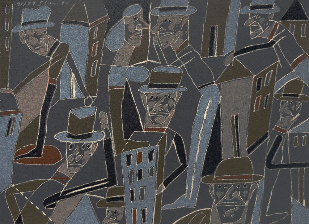 Le froid bleu des contre-nuits (7 lithographies) - Texte Gilbert Lascault — vue 3