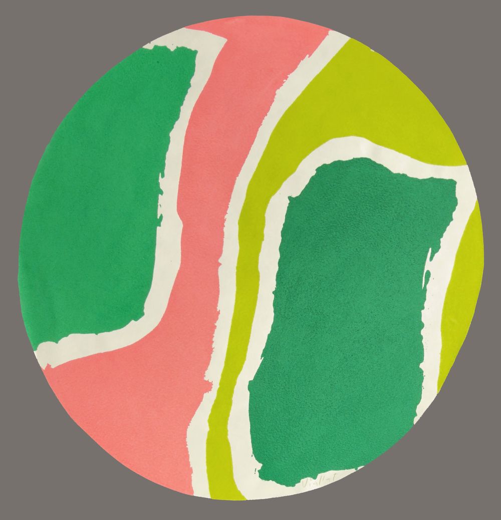 Tondo vert et rose