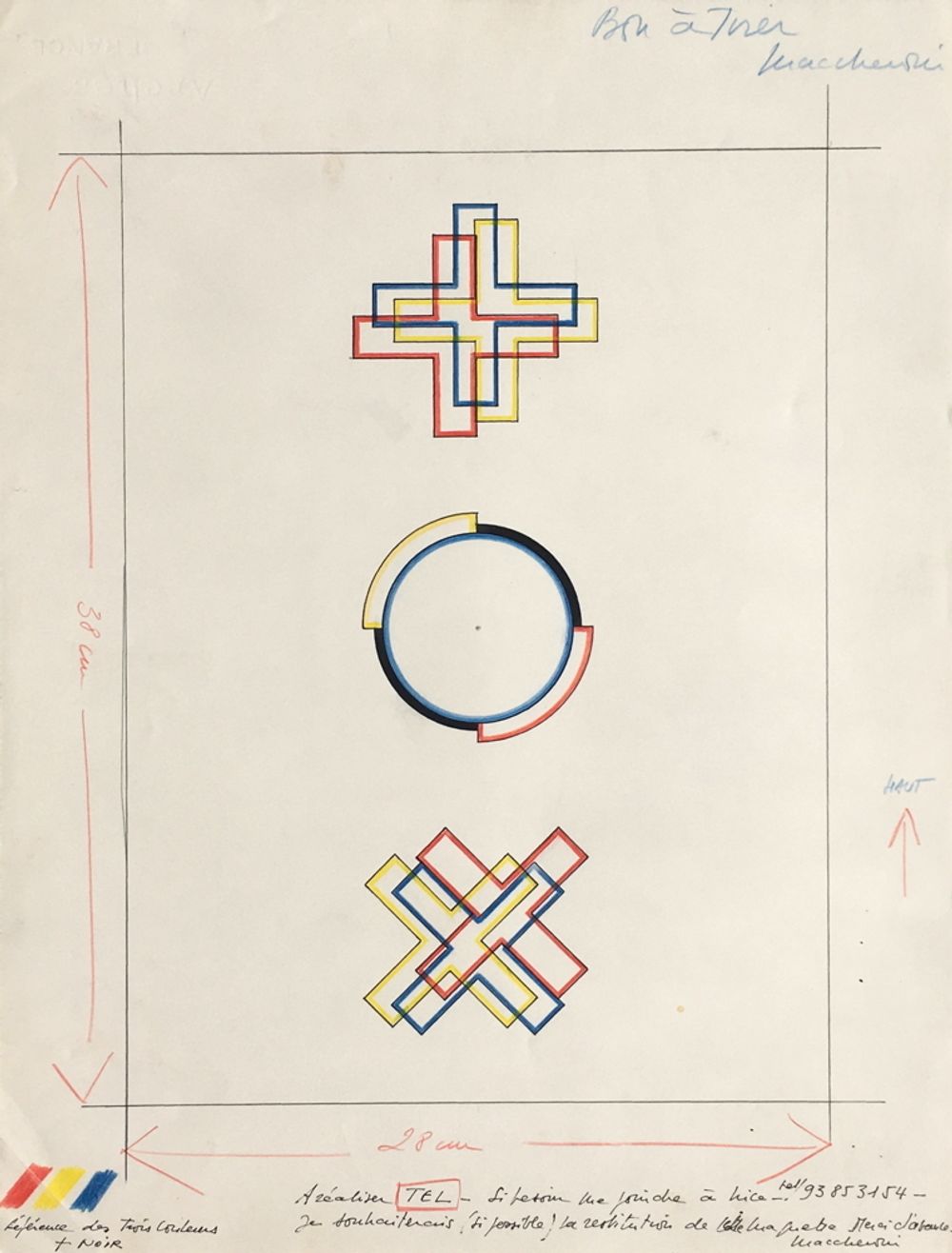 Deux croix et un cercle